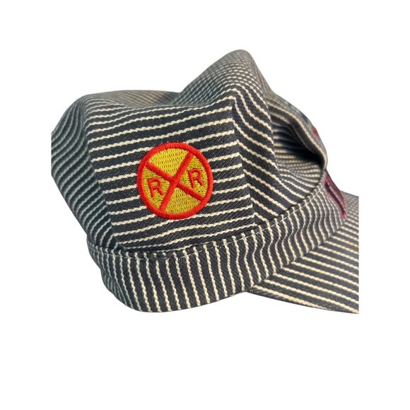 Thomas The Train Conductor Hat For Kids With Stripes & Embroidered Patch READ - Picture 4 of 8